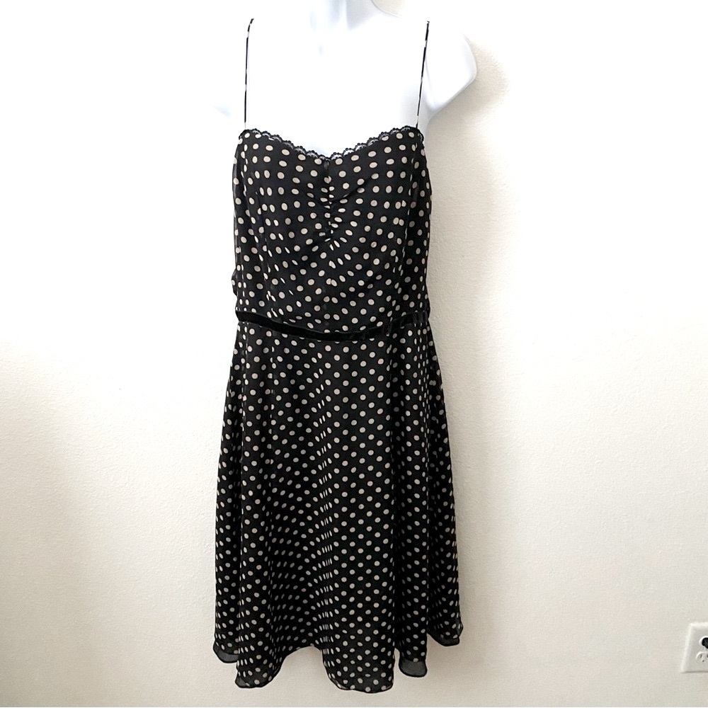 Mica, Spaghetti Strap Polka Dot Dress